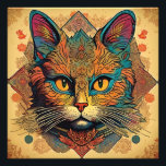 Pop Art Louis Wain Style Cat Foto Afdruk<br><div class="desc">Pop Art Louis Wain Style Cat</div>