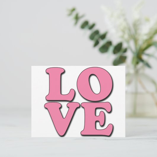 POP ART LOVE BRIEFKAART (Staand voorkant)