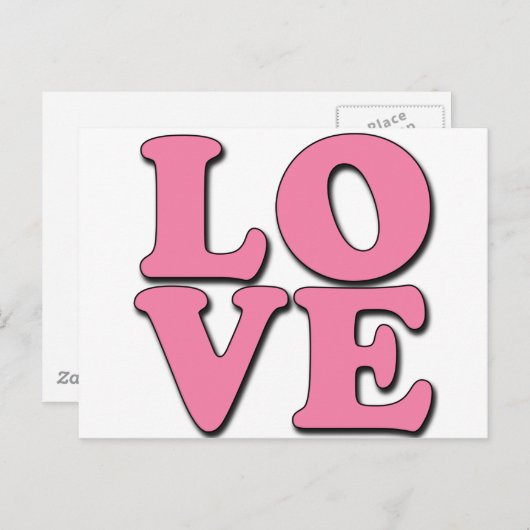 POP ART LOVE BRIEFKAART (Voorkant / Achterkant)