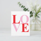Pop Art LOVE Briefkaart (Staand voorkant)