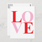 Pop Art LOVE Briefkaart (Voorkant / Achterkant)