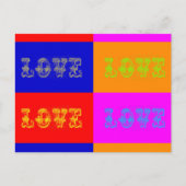 Pop Art Love Briefkaart (Voorkant)