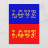 Pop Art Love Briefkaart (Voorkant)