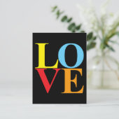 Pop Art LOVE Briefkaart (Staand voorkant)