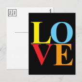 Pop Art LOVE Briefkaart (Voorkant / Achterkant)