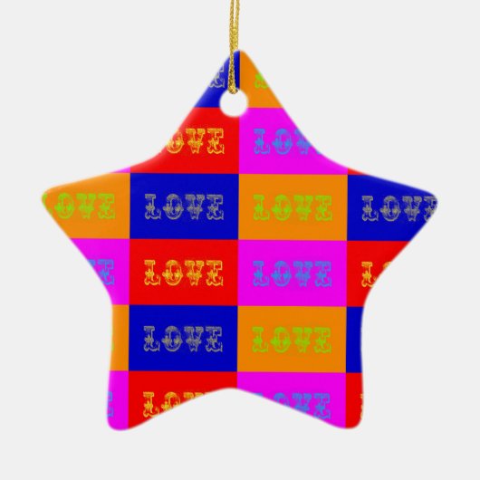 Pop Art Love Keramisch Ornament (Voorkant)