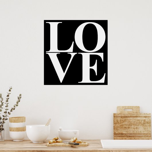 Pop Art LOVE Poster (Keuken)