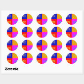 Pop Art Love Ronde Sticker (Vel)