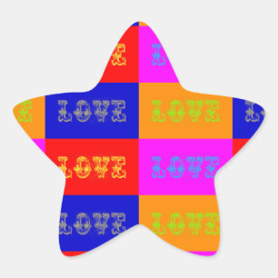 Pop Art Love Ster Sticker