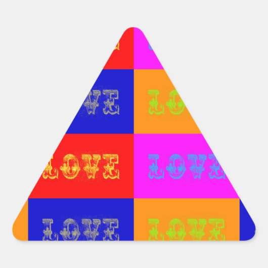 Pop Art Love Sticker (Voorkant)
