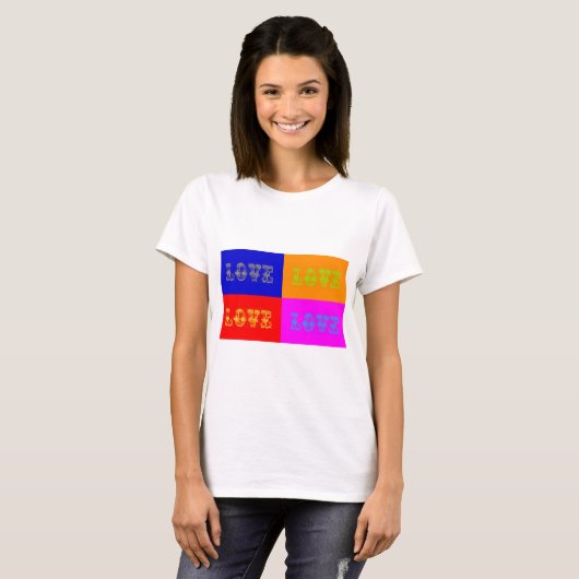Pop Art Love T-shirt (Voorkant volledig)