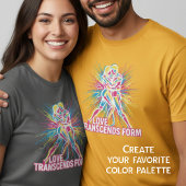 Pop Art Love Transcends Form Cyberpunk Couple Grap T-shirt