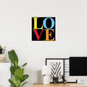 Pop Art LOVE | Typografie Poster (Thuiskantoor)