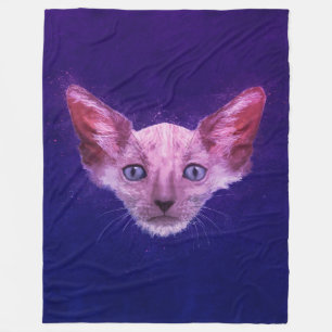 Pop Art Lykoi Werewolf Cat Fleece Deken