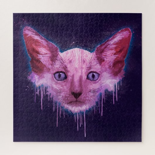 Pop Art Lykoi Werewolf Cat Legpuzzel (Verticaal)