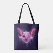 Pop Art Lykoi Werewolf Cat Tote Bag (Achterkant)