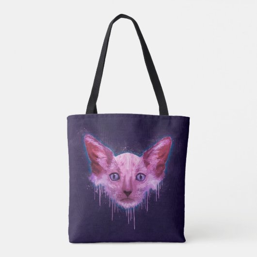 Pop Art Lykoi Werewolf Cat Tote Bag (Achterkant)