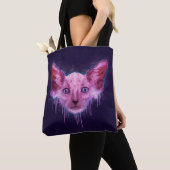 Pop Art Lykoi Werewolf Cat Tote Bag (Dichtbij)