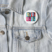 Pop Art Macron Ronde Button 5,7 Cm (In situ)