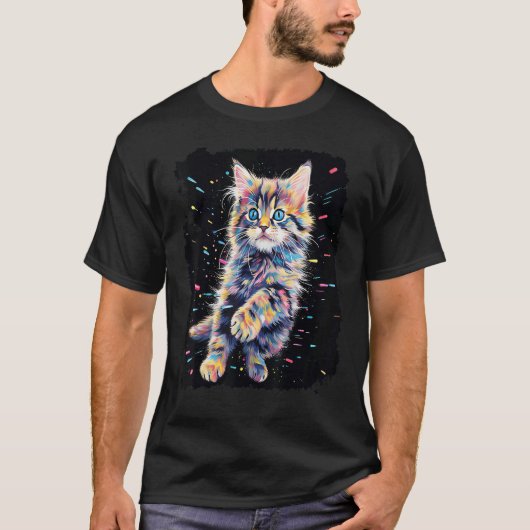 Pop Art Maine Coon Katje T-shirt (Voorkant)