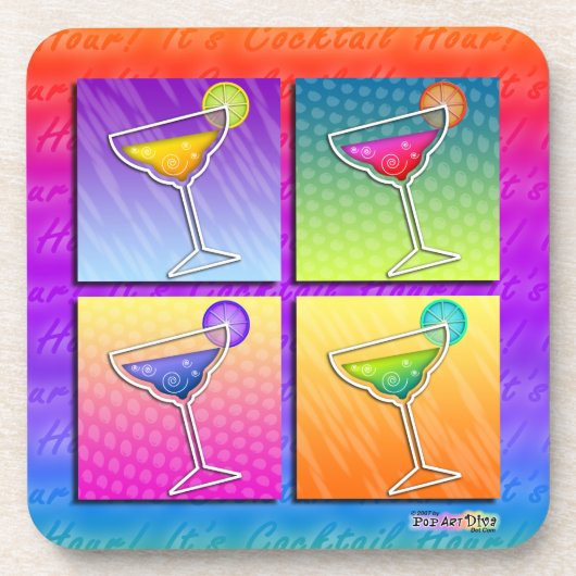 Pop Art Margaritas Cork Onderzetter (Voorkant)