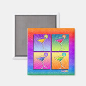 Pop Art MARGARITAS SQ. MAGNEET (Voorkant / Achterkant)