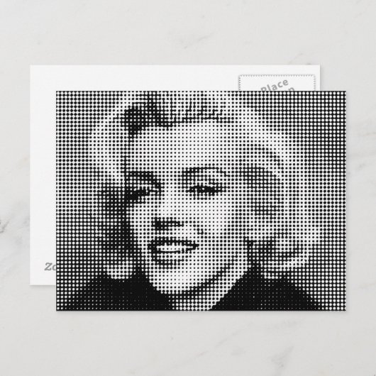 Pop Art Marilyn Briefkaart (Voorkant / Achterkant)