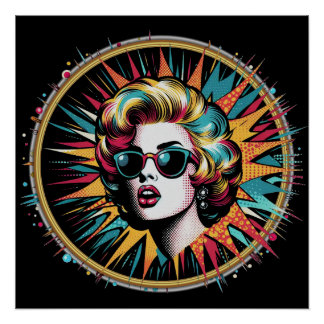 Pop Art Marilyn Glossy Poster
