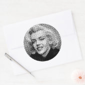 Pop Art Marilyn Ronde Sticker (Envelop)