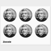 Pop Art Marilyn Ronde Sticker (Vel)