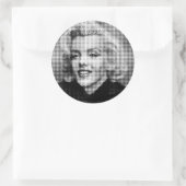 Pop Art Marilyn Ronde Sticker (Tas)