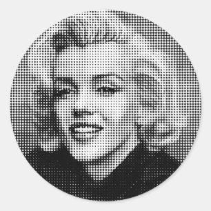 Pop Art Marilyn Ronde Sticker
