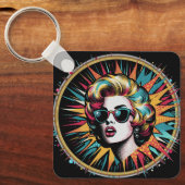 Pop Art Marilyn Sleutelhanger (Voorkant)