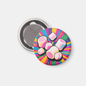 Pop Art Marshmallow Explosie Magneet (Voorkant / Achterkant)