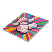 Pop Art Marshmallow Explosie Tegeltje (Zijkant)