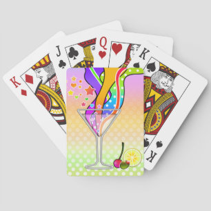 POP ART MARTINI IN ZESTIGER JAREN STIJL POKERKAARTEN