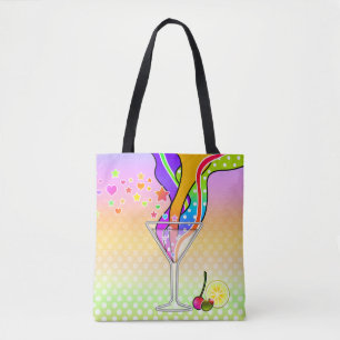 POP ART MARTINI STIJL JAREN 60 TOTE BAG