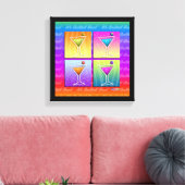 POP ART MARTINIS Gallery Wrapped Canvas Afdruk (Insitu (Woonkamer))