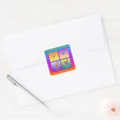 Pop Art MARTINIS STICKER (vierkant) (Envelop)