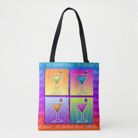 POP ART MARTINIS TOTE BAG (Voorkant)
