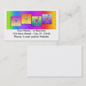 Pop Art MARTINIS-VISITEKAARTJES (horizontaal) Visitekaartje (Voorkant / Achterkant)