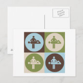 Pop Art Massage Briefkaart (Voorkant / Achterkant)