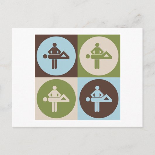 Pop Art Massage Briefkaart (Voorkant)