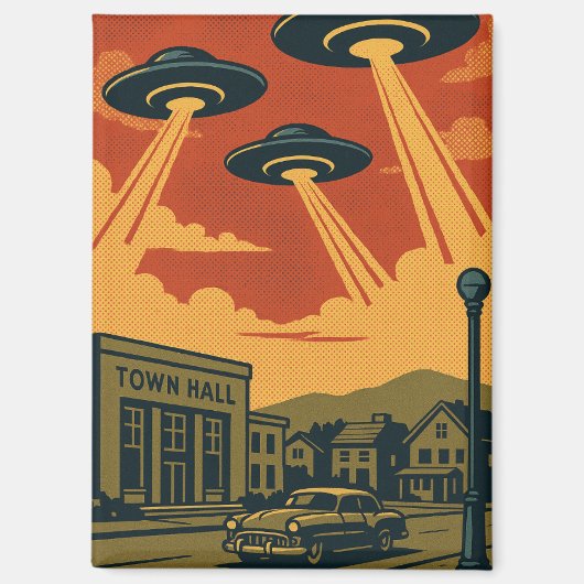 Pop Art MCM Alien Invasion Magneet (Voorkant)