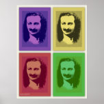 Pop Art Meher Baba Portret Poster Afdrukken<br><div class="desc">Als ze Meher Baba gekend had? Een 4 kleur pop art rendering.</div>