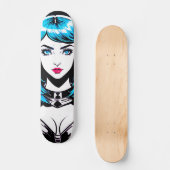 Pop Art Meisje Anime Comic Skateboard Deck (Voorkant)