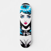 Pop Art Meisje Anime Comic Skateboard Deck (Voorkant)