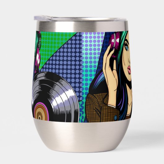 Pop Art Meisje met Record (Rechts)