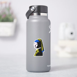 Pop Art Meisje Parel Oorbel Sticker