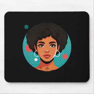 Pop Art Meisjes Sticker Muismat